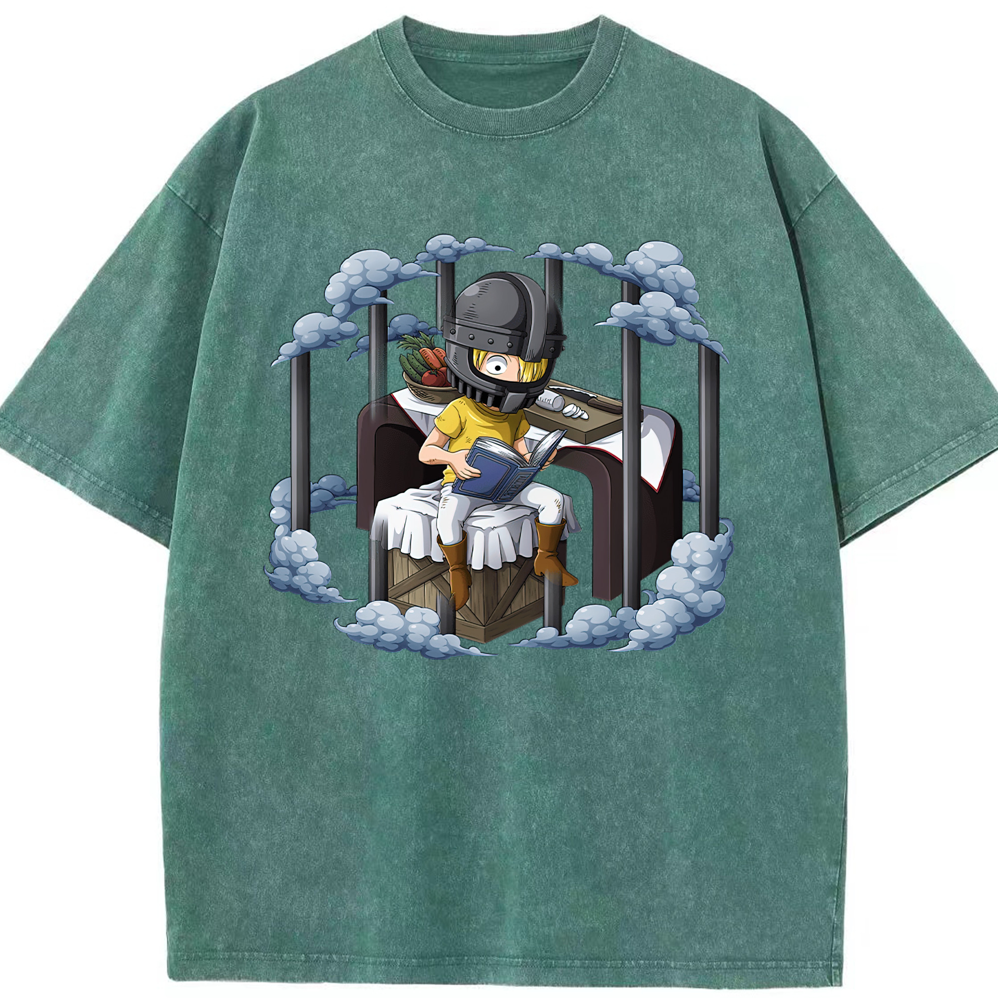 ワンピース サンジ ONE PIECE Sanji 綿100% ヴィンテージ風 半袖Tシャツ（フロントプリント）